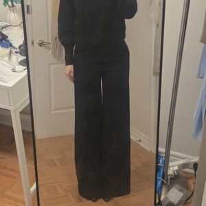 RW&CO. Black Wide-Leg High-Rise Dress Pants/trousers